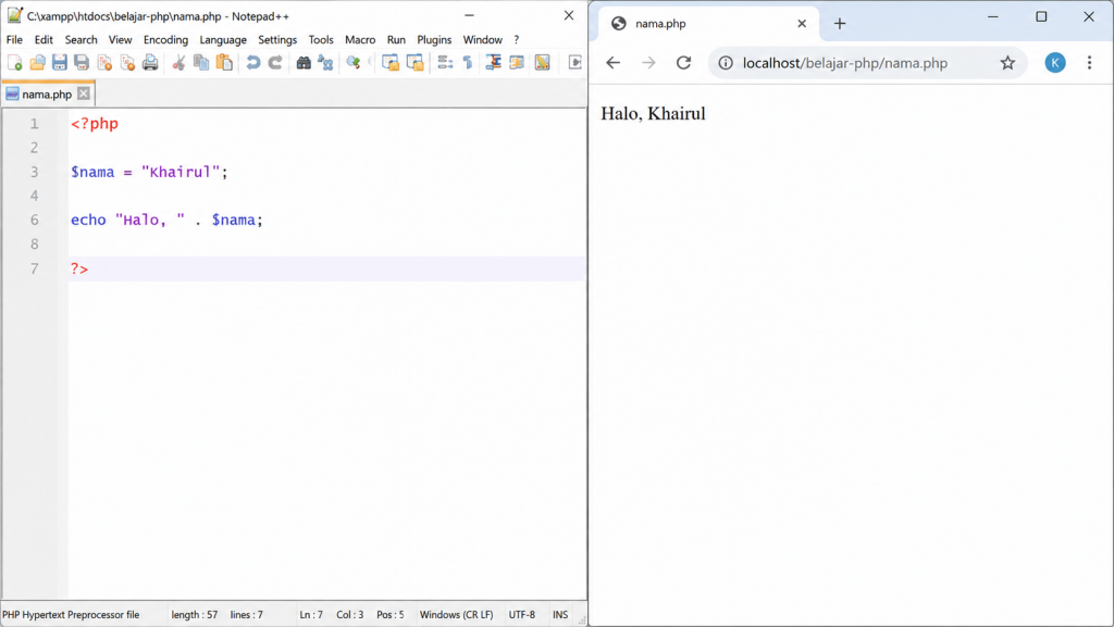 echo di php