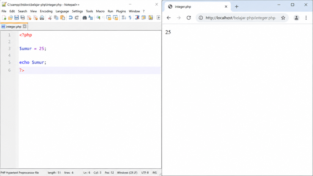 jenis jenis tipe data php